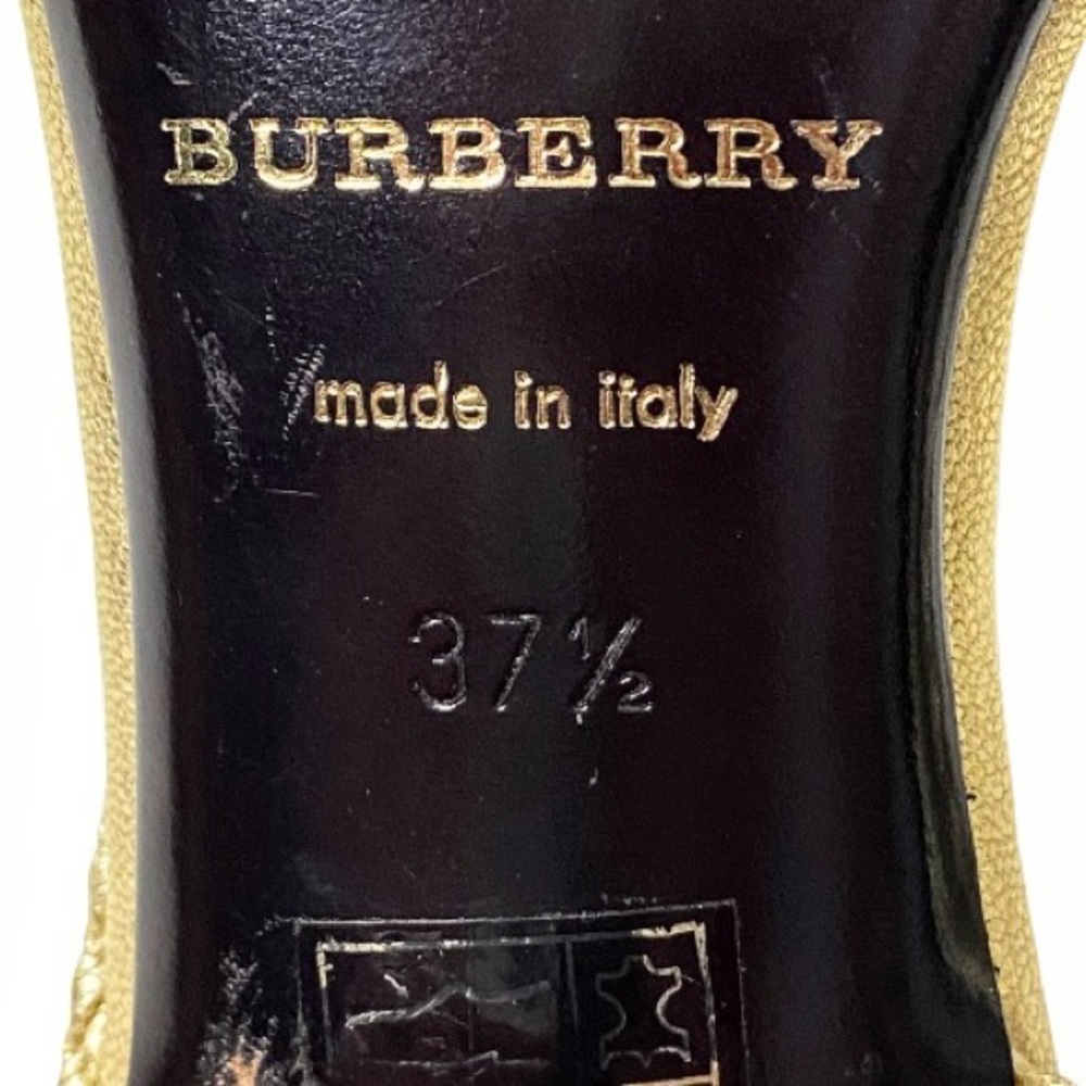 Burberry Gold Braided Strappy Sandals 3” Heel Size EU 37.5 - Picture 11 of 16